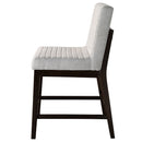Edwyn Gray Linen & Espresso Counter Height Chair (Set of 2) - Ornate Home
