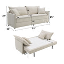 Elisea Beige Sofa w/Sleeper - Ornate Home