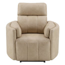 Elison Dark Beige Motion Glider Recliner w/Swivel - Ornate Home