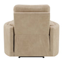 Elison Dark Beige Motion Glider Recliner w/Swivel - Ornate Home