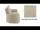 Elison Dark Beige Motion Loveseat w/Console - Ornate Home
