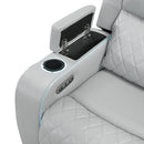Elonzo Light Gray Power Motion Loveseat - Ornate Home