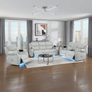 Elonzo Light Gray Power Motion Loveseat - Ornate Home