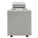 Emee Gray Corduroy Console w/USB - Ornate Home
