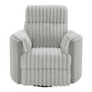 Emee Gray Corduroy Glider Recliner W/Swivel - Ornate Home