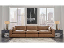 Emilia Caramel Leather 3pc Modular Sectional Sofa (Online Special Price) - Ornate Home