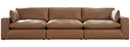 Emilia Caramel Leather 3pc Modular Sectional Sofa (Online Special Price) - Ornate Home