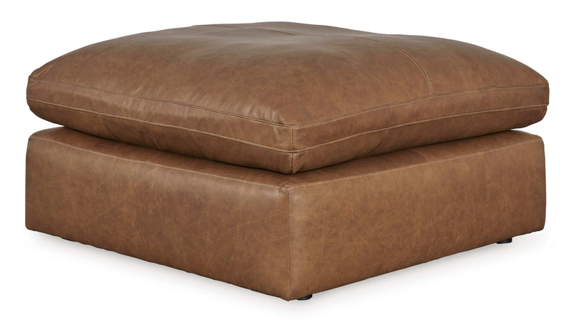 Emilia Caramel Leather 3pc Modular Sectional w/ Ottoman (Online Special Price) - Ornate Home