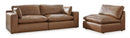 Emilia Caramel Leather 5pc Modular Sectional Living Room Set (Online Special Price) - Ornate Home