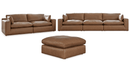 Emilia Caramel Leather 5pc Modular Sectional Living Room Set (Online Special Price) - Ornate Home