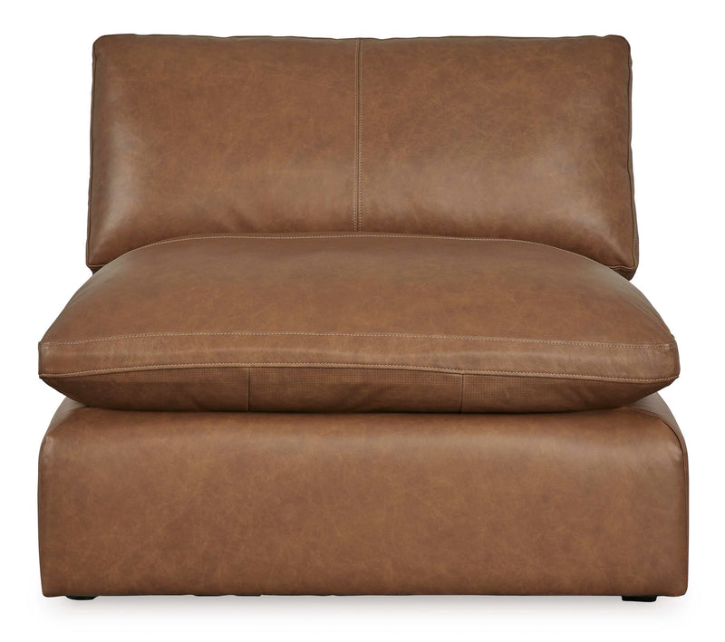 Emilia Caramel Leather 5pc Modular Sectional Living Room Set - Ornate Home
