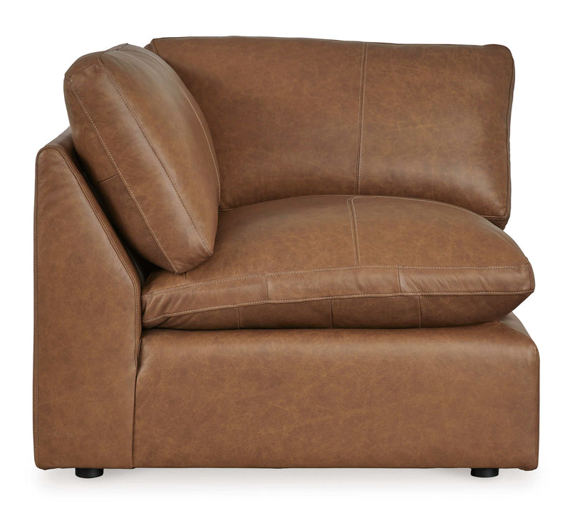 Emilia Caramel Leather 5pc Modular Sectional (Online Special Price) - Ornate Home