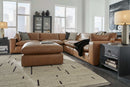 Emilia Caramel Leather 5pc Modular Sectional (Online Special Price) - Ornate Home