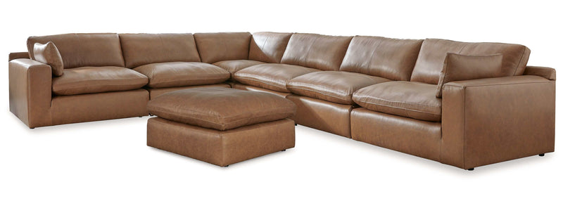 Emilia Caramel Leather 6pc Modular Sectional (Online Special Price) - Ornate Home