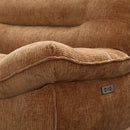 Emmy Orange Chenille Power Motion Sectional Sofa - Ornate Home
