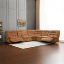 Emmy Orange Chenille Power Motion Sectional Sofa - Ornate Home
