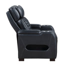 Ephron Black Power Motion Recliner W/Power Headrest & LED - Ornate Home