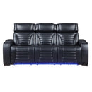 Ephron Black Power Motion Sofa w/ Dropdown Table - Ornate Home