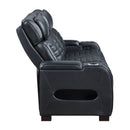 Ephron Black Power Motion Sofa w/ Dropdown Table - Ornate Home
