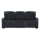 Ephron Black Power Motion Sofa w/ Dropdown Table - Ornate Home