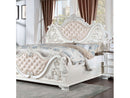 Esparanza Pearl White Queen Bed - Ornate Home