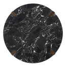Estella Black/Walnut Coffee Table w/Marble Top - Ornate Home