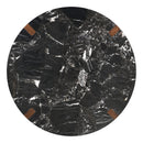 Estella Black/Walnut Round Dining Table w/Marble Top - Ornate Home