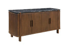 Estella Black/Walnut Server w/Marble Top - Ornate Home