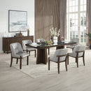 Estella Gray/Walnut Side Chair (Set of 2) - Ornate Home