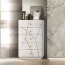 Esther White/Silver Chest - Ornate Home