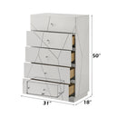Esther White/Silver Chest - Ornate Home