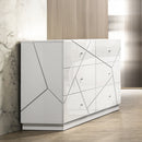 Esther White/Silver Dresser - Ornate Home