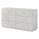 Esther White/Silver Dresser - Ornate Home