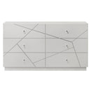 Esther White/Silver Dresser - Ornate Home