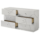 Esther White/Silver Dresser - Ornate Home