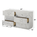 Esther White/Silver Dresser - Ornate Home