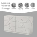 Esther White/Silver Dresser - Ornate Home