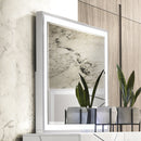 Esther White/Silver Mirror w/LED - Ornate Home