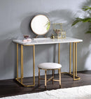 Estie White/Gold Writing Desk - Ornate Home