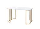 Estie White/Gold Writing Desk - Ornate Home
