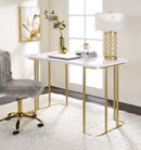 Estie White/Gold Writing Desk - Ornate Home