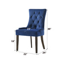 Farren Blue Side Chair (Set of 2) - Ornate Home