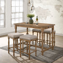 Farsiris Weathered Oak Counter Height Table - Ornate Home