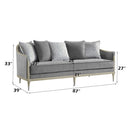 Fernando Gray/Champagne Sofa w/ 5 Pillows - Ornate Home