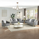 Fernando Gray/Champagne Sofa w/ 5 Pillows - Ornate Home