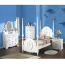 Flora White Full Bed W/Poster - Ornate Home