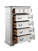 Florian Antique White/Oak Chest - Ornate Home