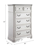 Florian Antique White/Oak Chest - Ornate Home