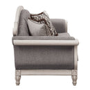Florian Gray & Antique White Sofa W/4 Pillows - Ornate Home