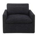 Frederick Gray Swivel Chair W/Pillow - Ornate Home